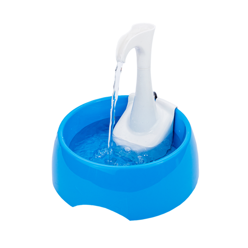 Aqua First Pet Water Fountain - Automatic Drinking Bowl for Cats and Dogs - Light and Portable - Replaceable Filters - Ergonomic Design - 1.2L/42 fl oz - Blue