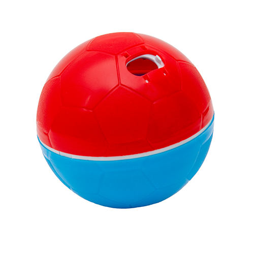 Amicus Mini - Crazy Ball Treat Dispenser - Dog Treat Ball - Interactive Treat Dispensing Dog Toy - Dog Enrichment Toys - Dog Toys to Keep Them Busy - Slow Feeder - 100g/3.5 oz - Red/Blue